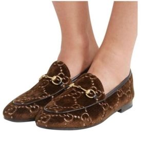 Gucci loafers brown Jordaan velvet